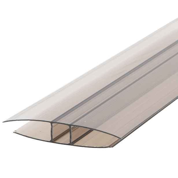 Profil H spojovací plastový bronz 10 mm délka 6 m
