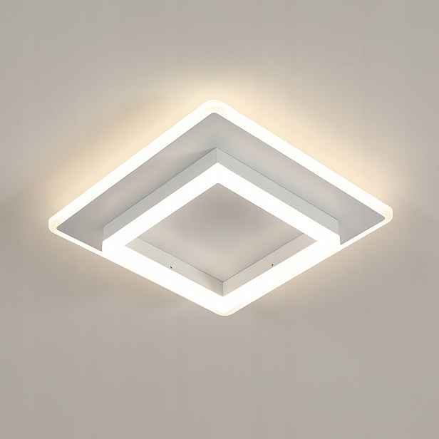 Stropní svítidlo Led Plafond Čtverec Bílý Nástěnný Moderní 30W 4500K