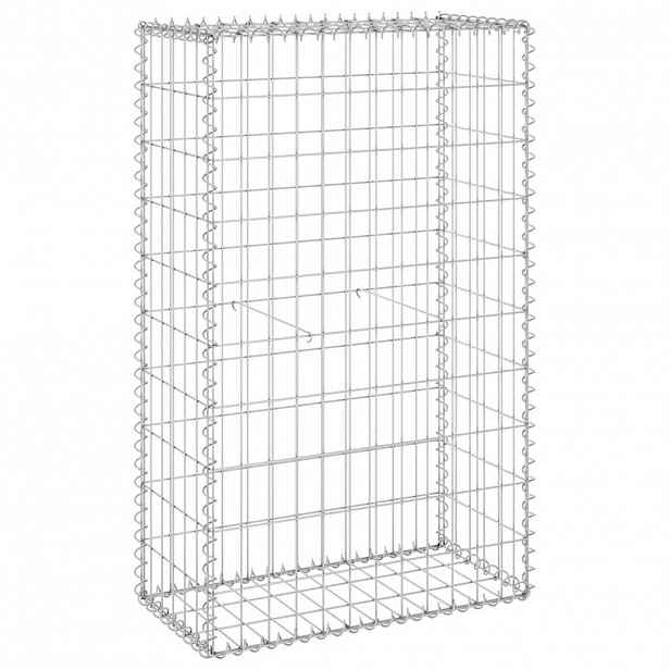 vidaXL Gabionová zeď s víky pozinkovaná ocel 60 x 30 x 100 cm