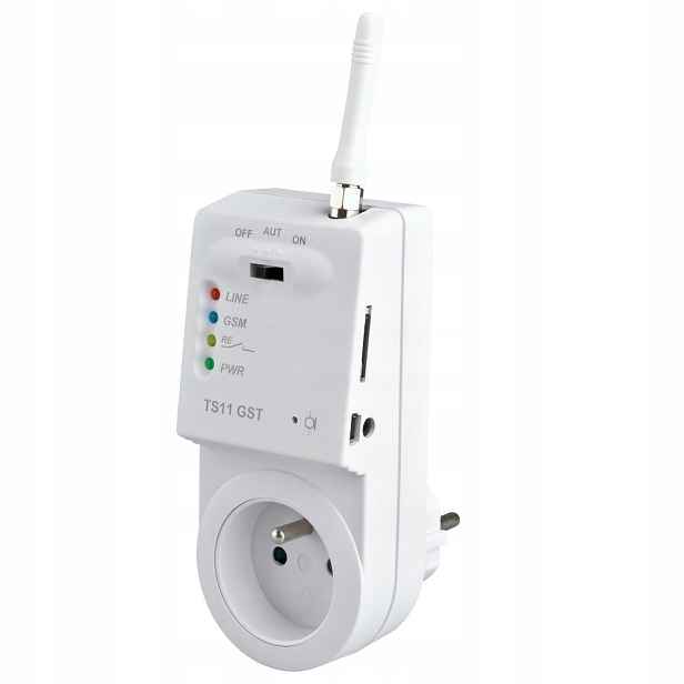 Zásuvkový termostat pro ovládání Gsm zásuvky TS11 Gst Android a iOS