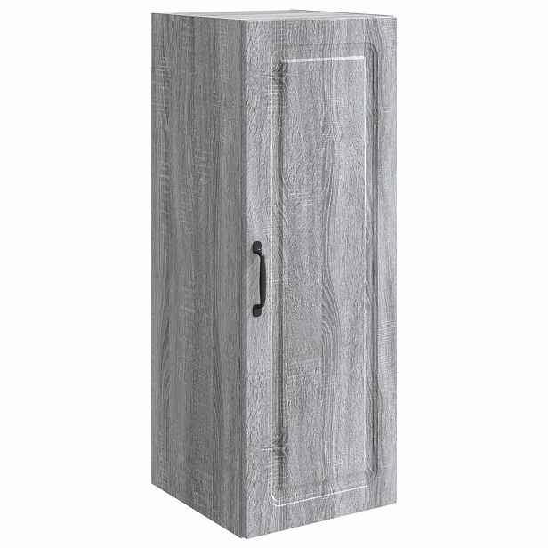 vidaXL Nástěnná skříň 33 x 34,5 x 90 cm Kompozitní dřevo Šedý Sonoma
