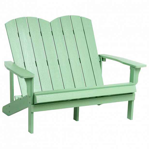 Beliani ZAHRADNÍ LAVICE Adirondack 125 cm Světle zelená