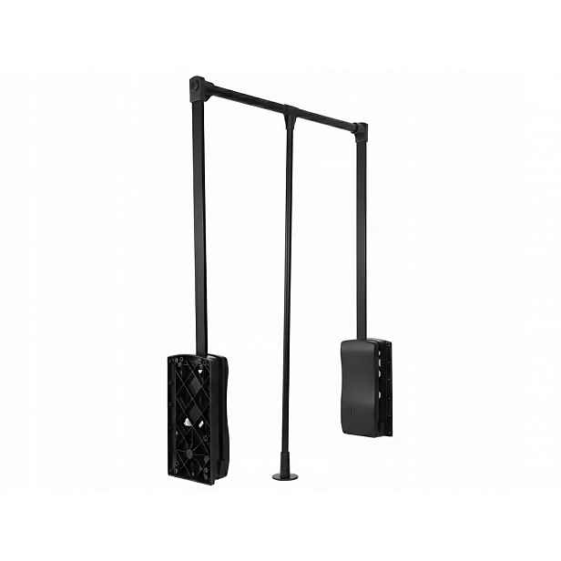 Černý Pantografový Věšák Pro Šatní Skříně, Výklenek 92-124 CM, 12 Kg