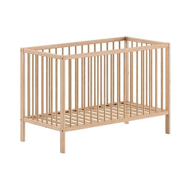 Postýlka z borovicového dřeva v přírodní barvě 60x120 cm DINO – Vipack
