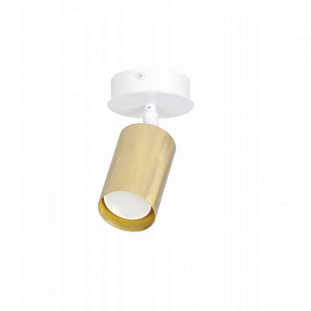 Stropní reflektor Zen 1 bílý se zlatou trubicí GU10 10W Led grasering?