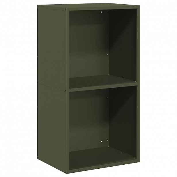 vidaXL Stojan na palivové dřevo Olive Green Ocel válcovaná za studena