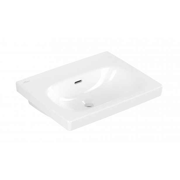 Villeroy & Boch Skyla - Umyvadlo 55x45 cm, s přepadem, bez otvoru pro baterii, CeramicPlus, Stone White 5A5157RW