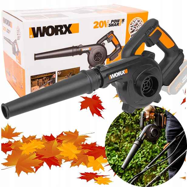 Worx WX094.9 257km/h 1,3kg Foukač Listí 20V Regulace Rychlosti Body