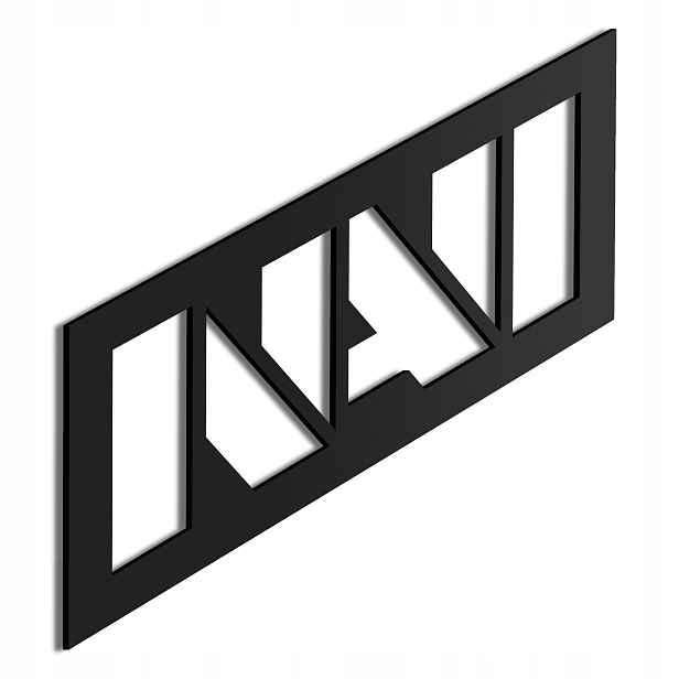 Dřevěný 3D obraz Navi Logo Natus Vincere Nástěnný Dárek XL