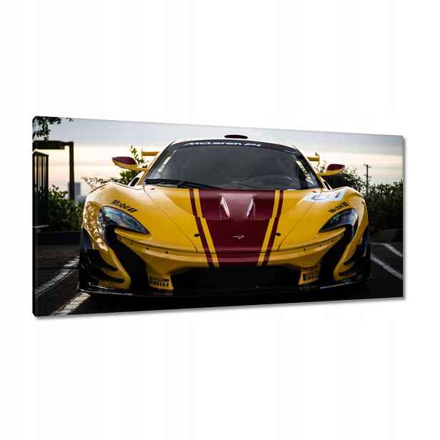 Obrazy 115x55 Žluté sportovní auto