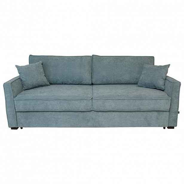 home24 ROZKLÁDACÍ POHOVKA, textil, modrošedá