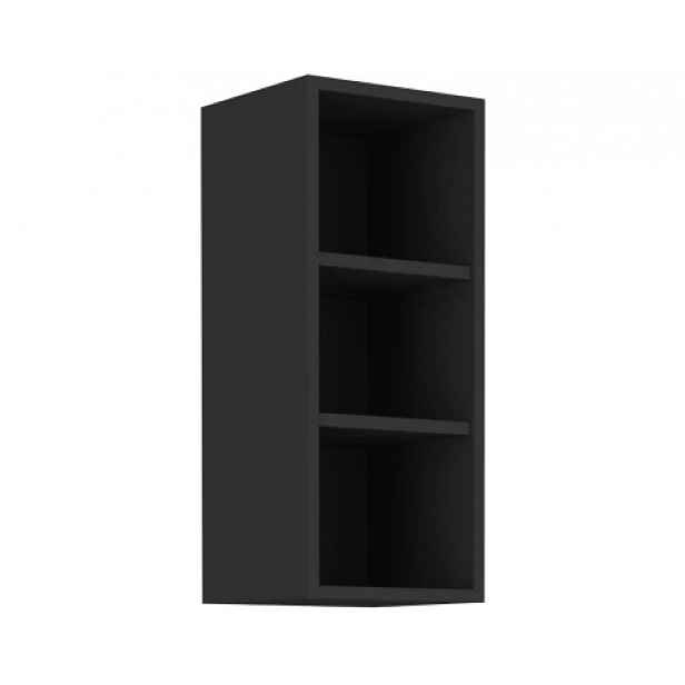 Horní kuchyňský regál Arona, 30 cm, černý