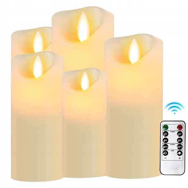 Led Svíčky Ozdobné Svíčky Sada Svítících Lampiček Dekorativní S Ovladačem