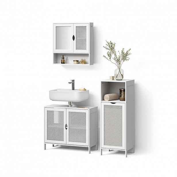 Livinity® KOUPELNOVÝ NÁBYTEK Mincio, Bílá, 3dílná