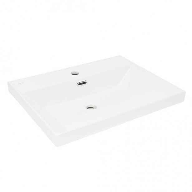 Umyvadlo Sapho Zero 55x43,5 cm otvor pro baterii, s přepadem 6055