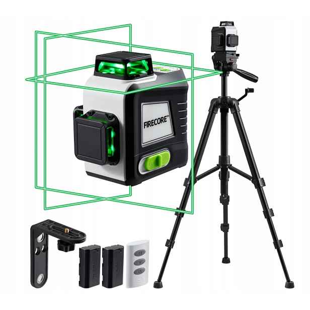 Křížový Laser Firecore G50 3D 2 x Aku Držák Ovladač Stativ 150 cm