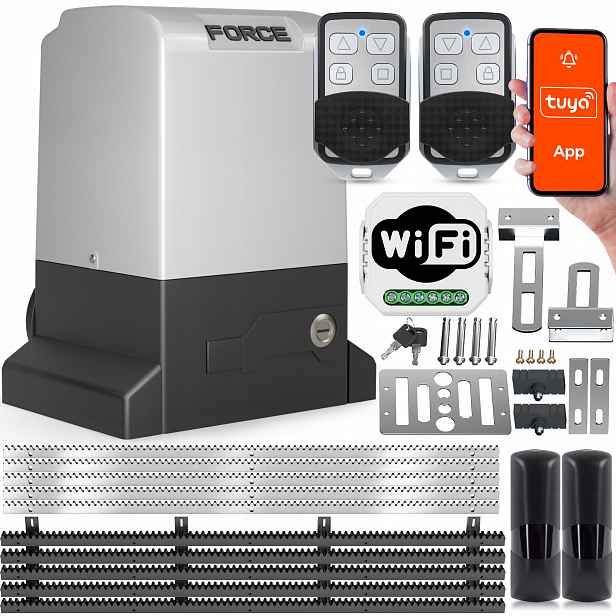 Set Force 800 2xPILOT WiFi 5x Lišta Foto Pohon Pro Posuvnou Bránu 800KG