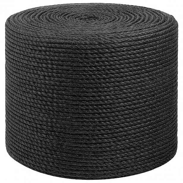 vidaXL Jutové lano 60 mm 250 m Černá 100% jute Tossa