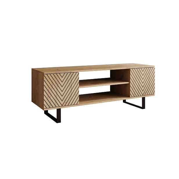 ADRK TV stolek SOLERO Chevron 135 cm dub craft