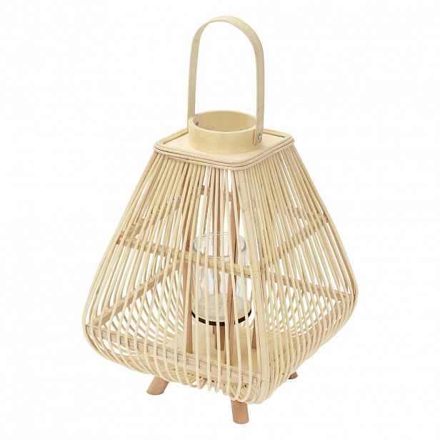 BAMBUSOVÁ LAMPION V: 55,5 cm, barva dřeva, styl boho