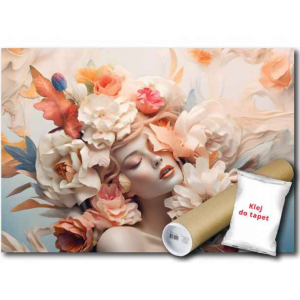 Vinylová Fototapeta Žena Květiny 208x146