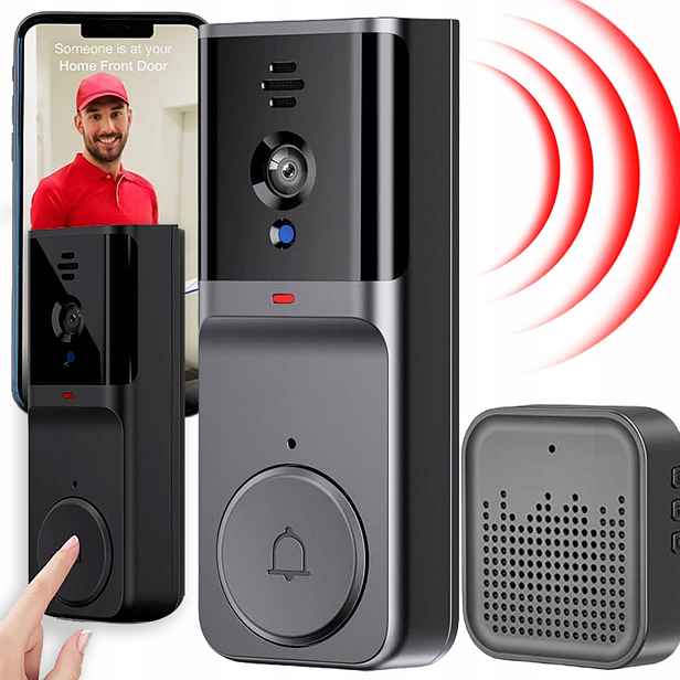 Bezdrátový Wifi Dveřní Zvonek S Hd Kamerou, Inteligentní Videotelefon