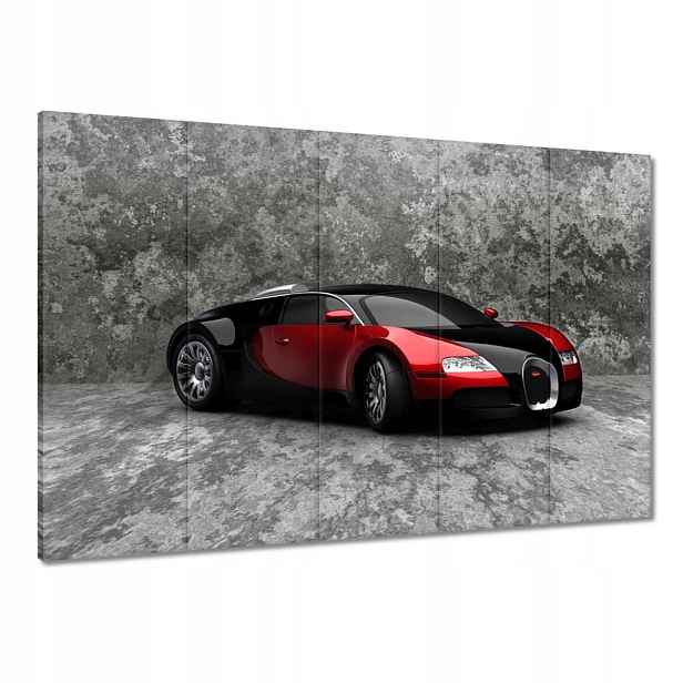 Obrazy 100x70 Bugatti Veyron Červená