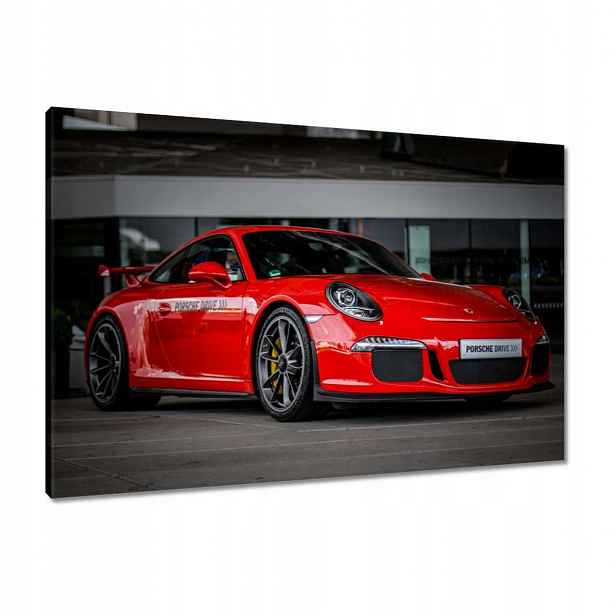 Obrazy 90x60 Červené Porsche