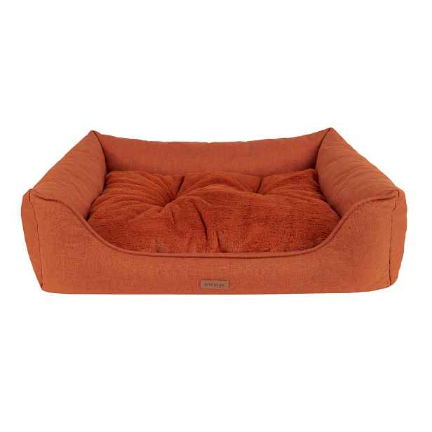 Pelíšek pro psa COME SOFA cihlová velikost S, M, L, XL Rozměr: M - 68x56x18 cm