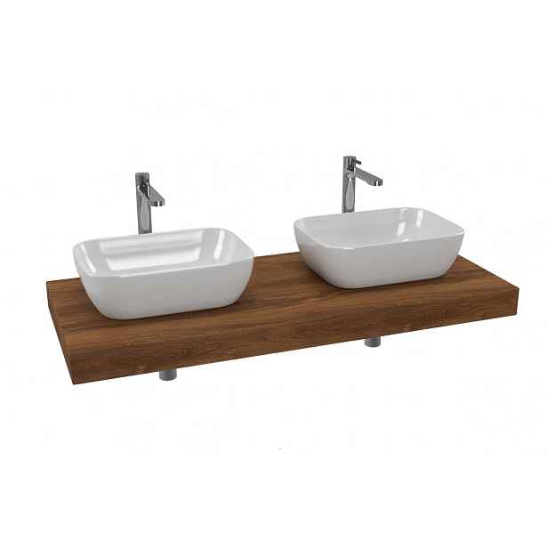 Cenově zvýhodněný koupelnový set SAT s deskou pod umyvadlo Dolce 120x8x50 cm dub charleston KSETDO19