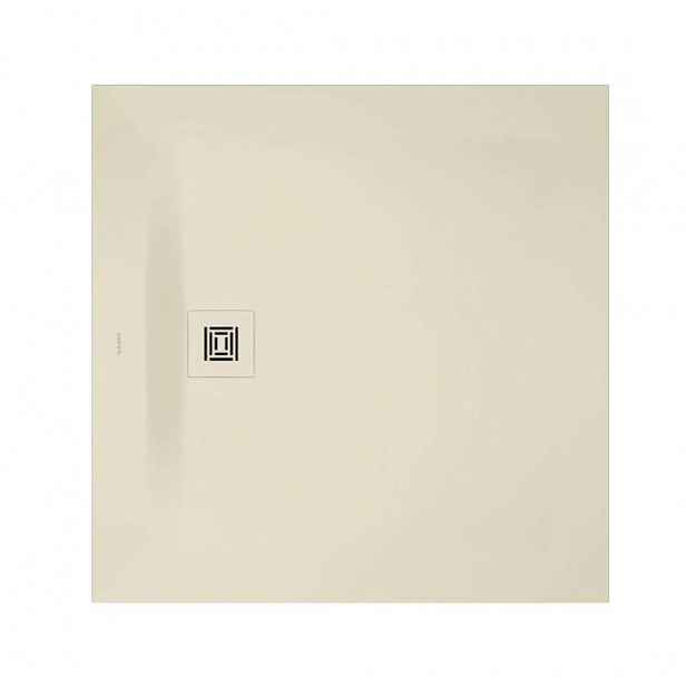 Duravit Sustano - Sprchová vanička, 100x100 cm, DuraSolid, matná krémová 720275620000000