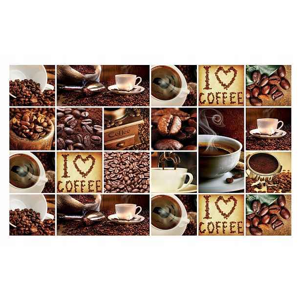 Fototapeta Káva zrna I Love Coffee hnědá nálada 208x146 lepidlo