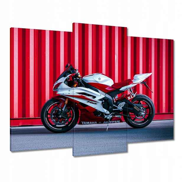 Obrazy 90x70 Bílo-červená Yamaha