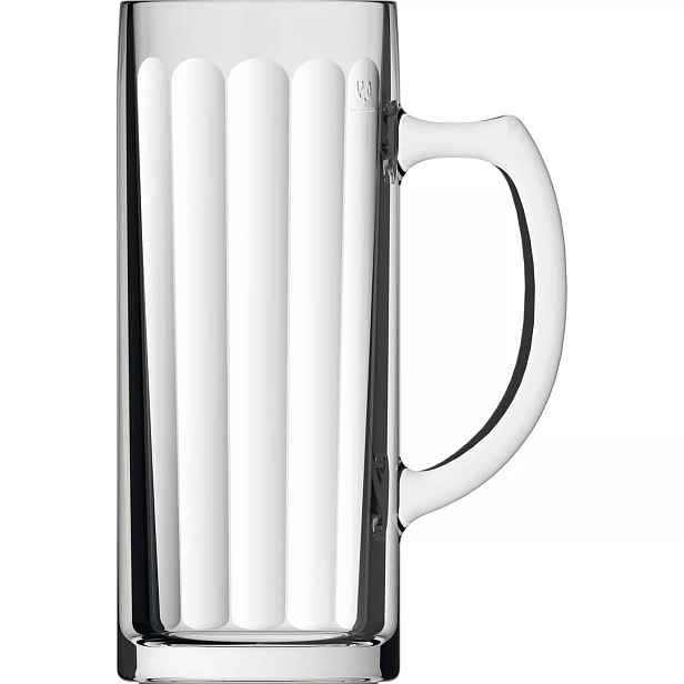 Sklenice na pivo s cejchem 0,3 l s uchem 6 ks