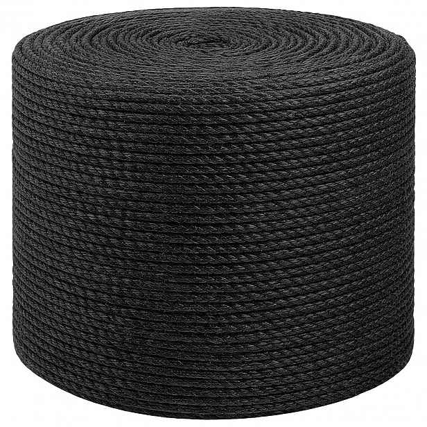 vidaXL Jutové lano 80 mm 100 m Černá 100% jute Tossa