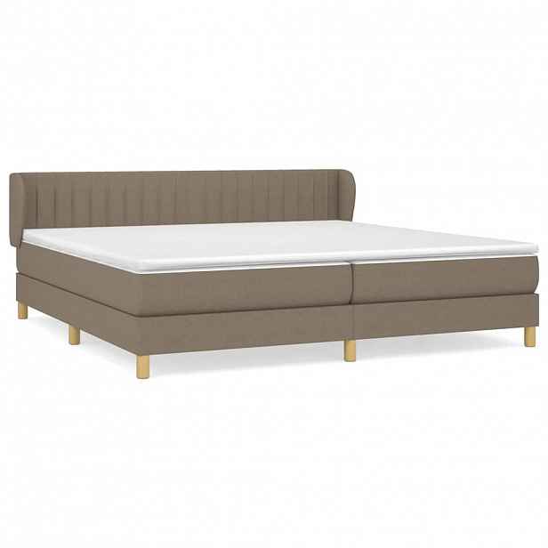 vidaXL Box spring postel s matrací taupe 200x200 cm textil