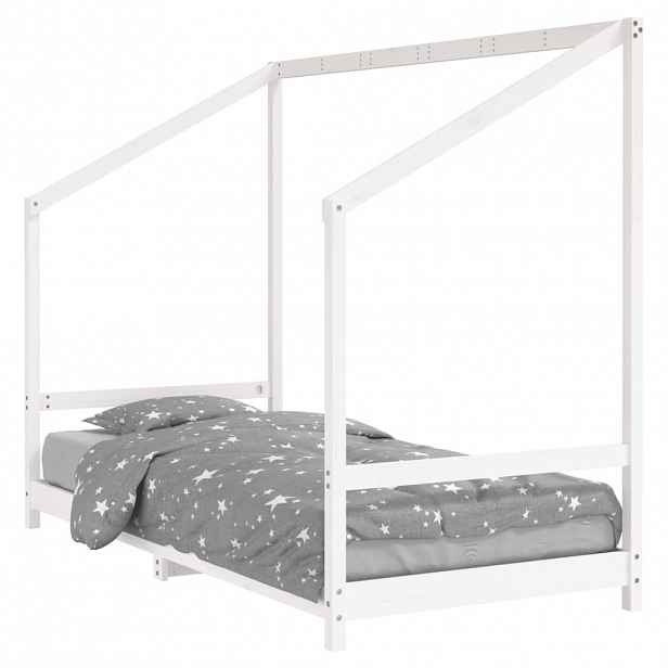 vidaXL Dětská postel bílá 90 x 200 cm masivní borové dřevo