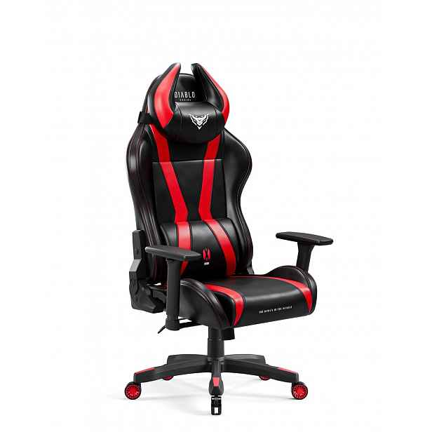 Diablo Chairs - Dětské křeslo Diablo Kids X-Horn 2.0: černo-červené