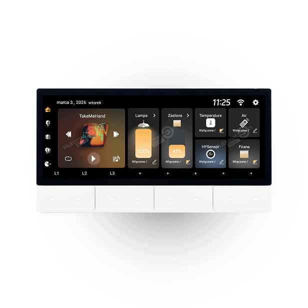 Inteligentní ovládací panel Obrazovka 6.2" Bílá Zigbee Bluetooth brána Tuya