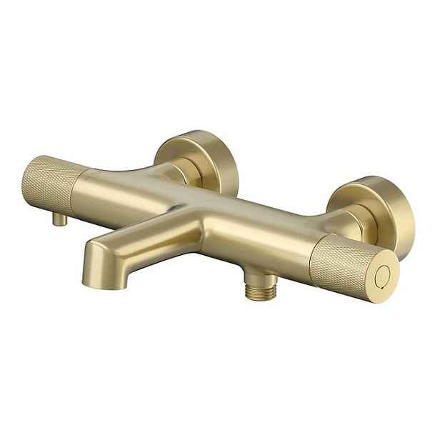 Vanová Nástěnná Termostatická Baterie Zen By Cersanit Zlatá Matná S1001-159