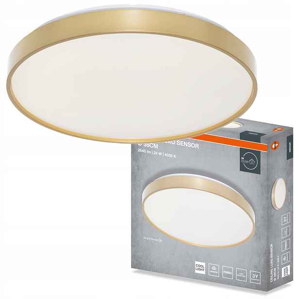 Stropní Svítidlo Led Stropní Svítidlo Nástěnné svítidlo se senzorem 24W 1320lm 4000K