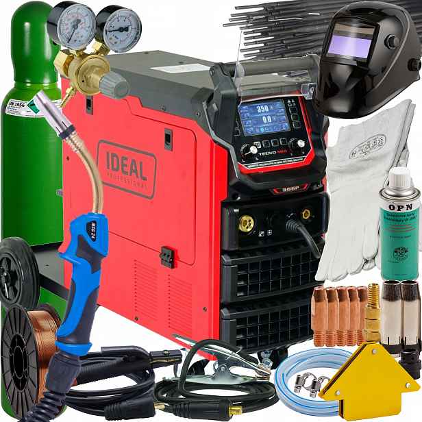 Poloautomatický svařovací stroj Tecnomig 366 Pulse Synergic 350A 400V Puls SET1