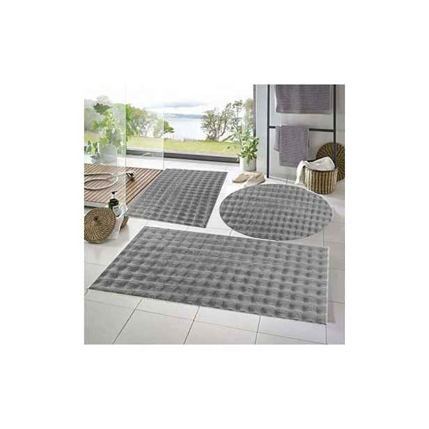 Šedé koupelnové předložky v sadě 3 ks 60x100 cm Powder – Mila Home