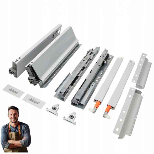 Šuplík Blum Tandembox Antaro 270 mm Vysoká 199 mm Nosnost 35 kg Šedá