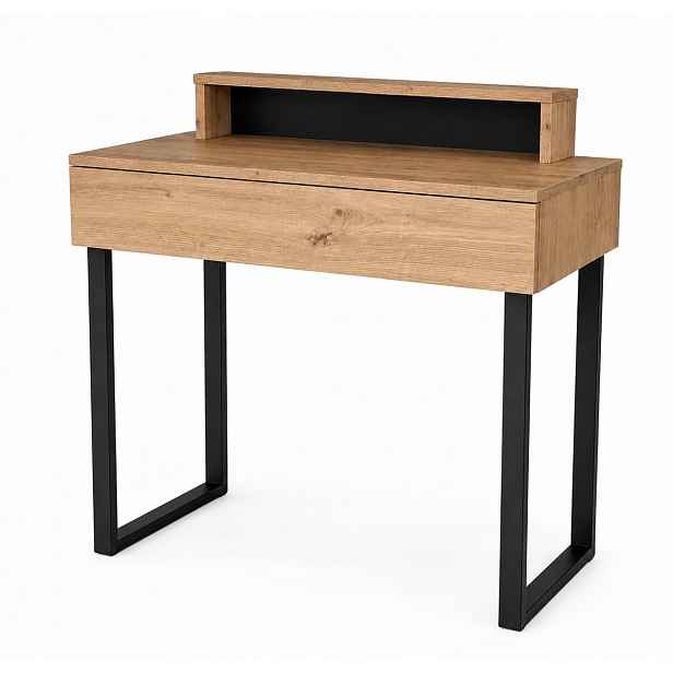 Toaletní Stolek Konzola Voga 90 Plus Dub Artisan Kov Černý U 90 CM
