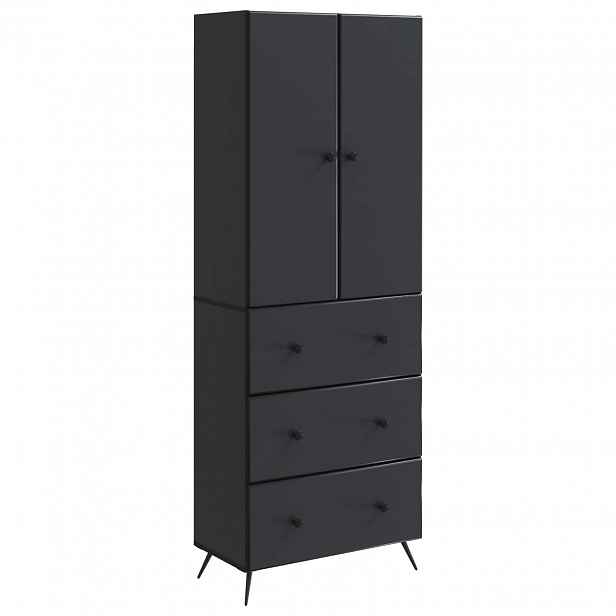 vidaXL Sada skříněk 2 ks 66 x 34,5 x 90 cm Kompozitní dřevo Černá