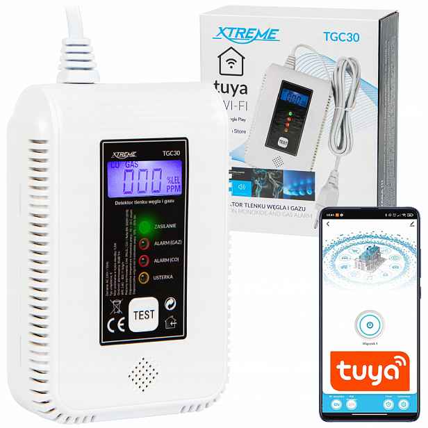 Detektor Oxidu Uhelnatého A Plynu 2V1 Detektor Oxidu Uhelnatého Co Metan Butan Tuya Wifi