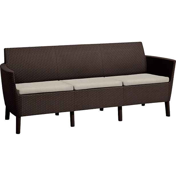 KETER Pohovka SALOMON 3 seater sofa | hnědá
