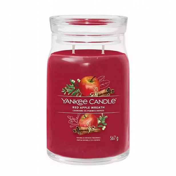 Yankee Candle Signature Velká svíčka s dvěma knoty Red Apple Wreath
