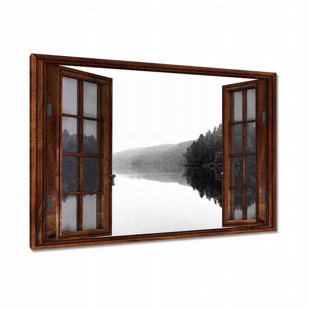 Obrazy 120x80 Jezero Ostrov Černá
